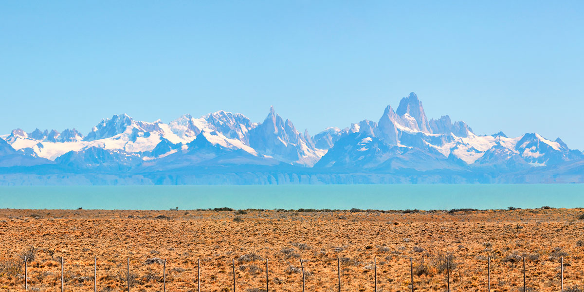 Fitz Roy mountain view from Lake Viedma