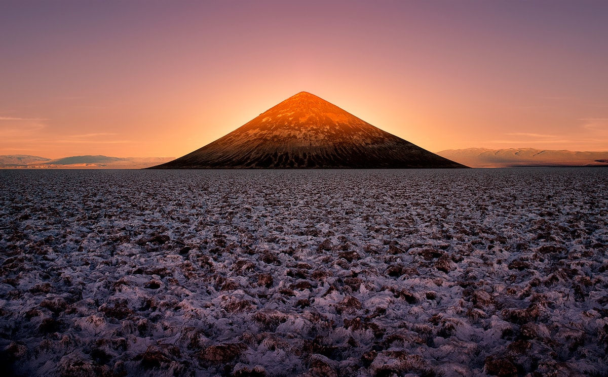 Arita cone at sunset