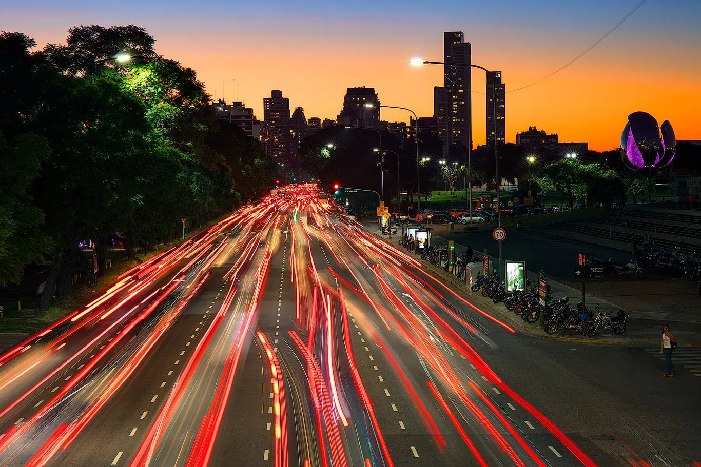 sunset in Recoleta