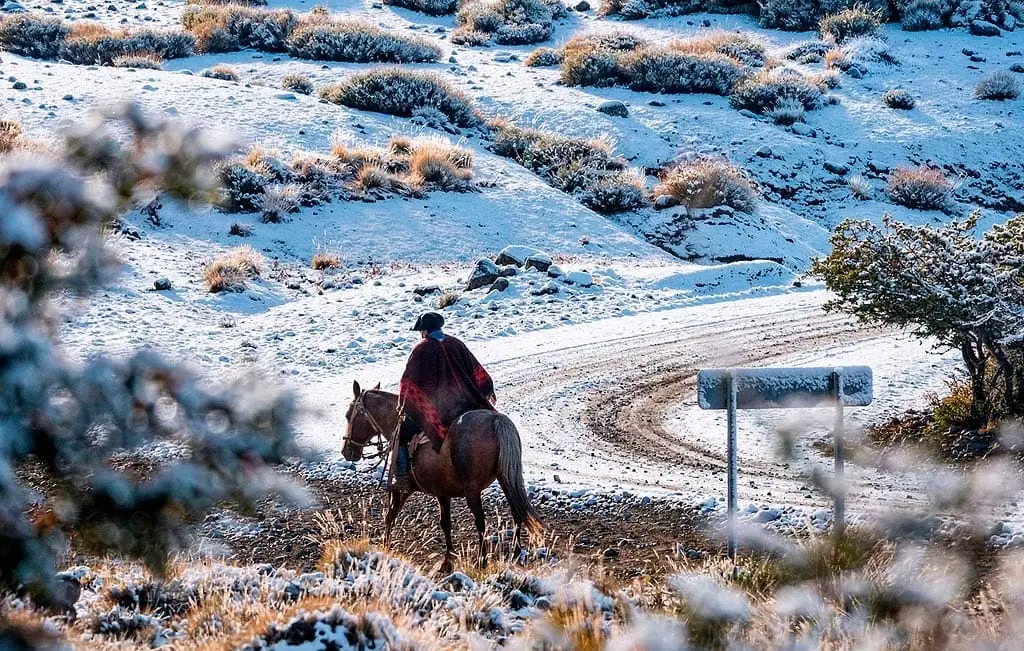 gaucho caviahue argentina winter