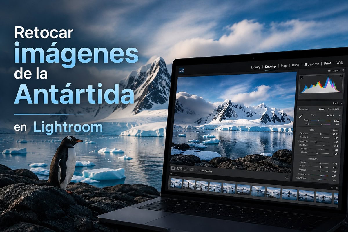 Retocar imágenes de la Antártida en Lightroom