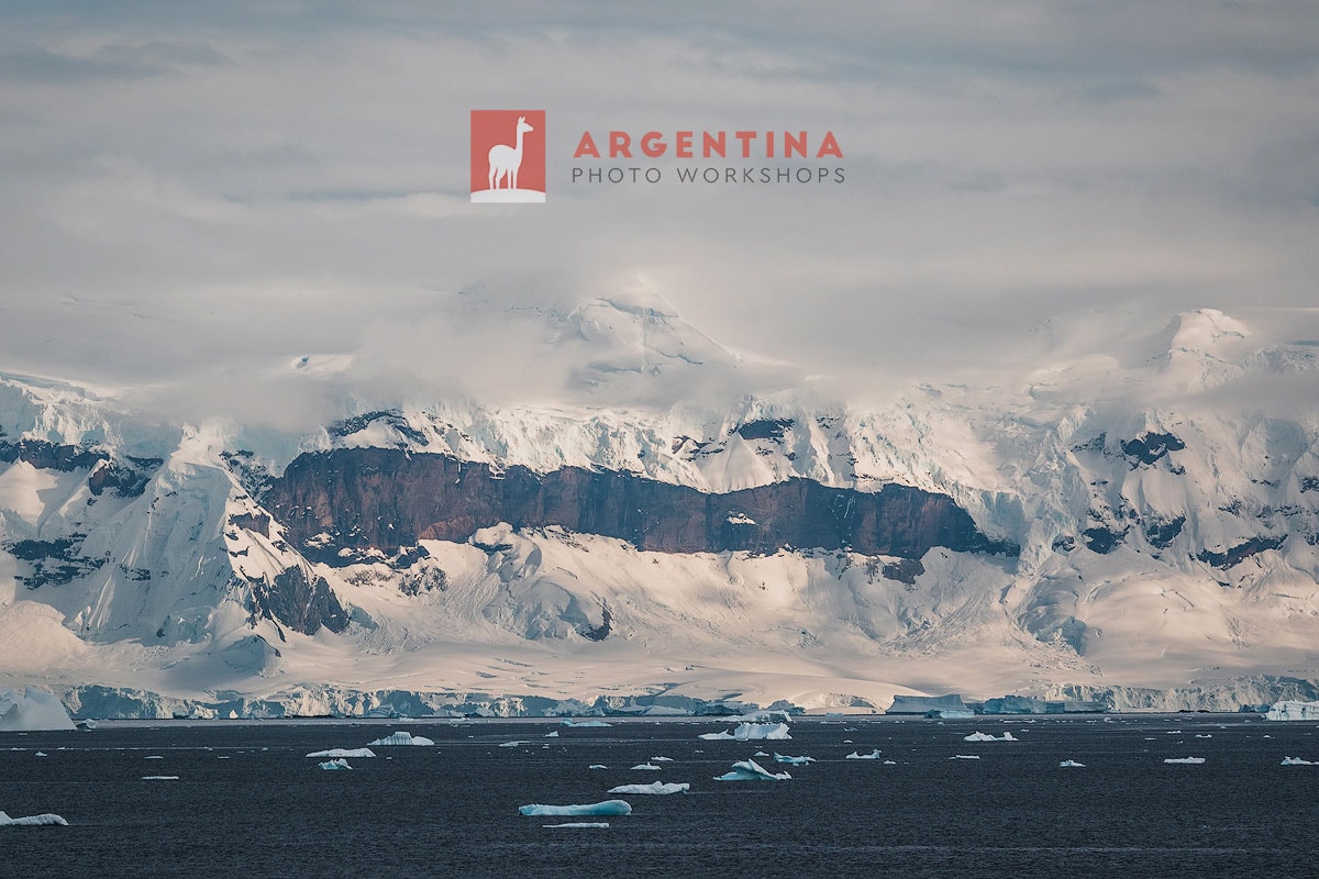 snowy landscape in the antarctica